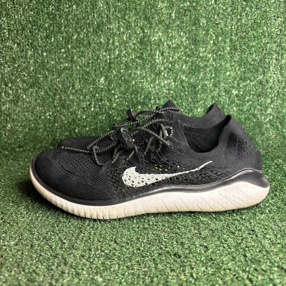 Nike Free‎ RN Flyknit 2018 Running Shoes Athletic Gym Sneakers Black Womens 8.5